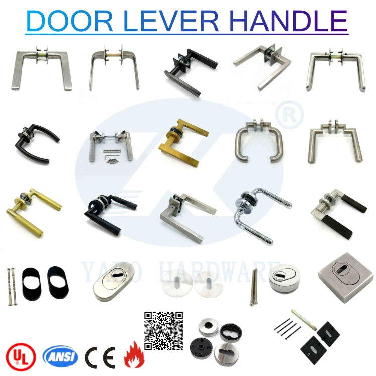 Customized Special Shape Stainless Steel Modern Solid Casting Lever Door Handle