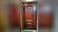 Puerta corrediza de puerta de hierro de acero de PVC para interiores de madera y vidrio para patio