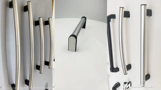 Embudo de metal experimentado Cuarto de ducha de acero inoxidable Mini perillas de puerta de vidrio Manija Tirador de dedo