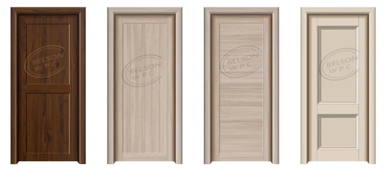 Puerta de montaje de puerta WPC completa para habitación interior Buena apariencia con precio de fábrica y alta calidad