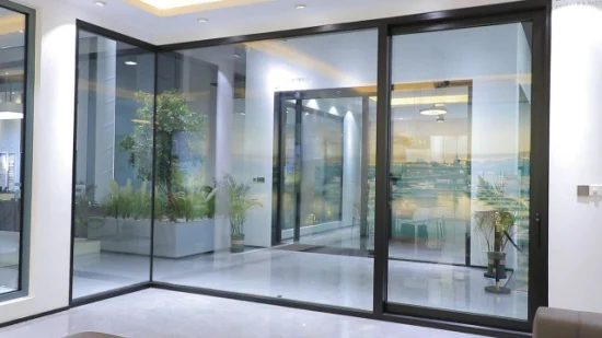 Último diseño, marco estrecho, puertas de patio de aluminio para balcón, doble acristalamiento, puerta corrediza de vidrio de aluminio Exterior/Interior